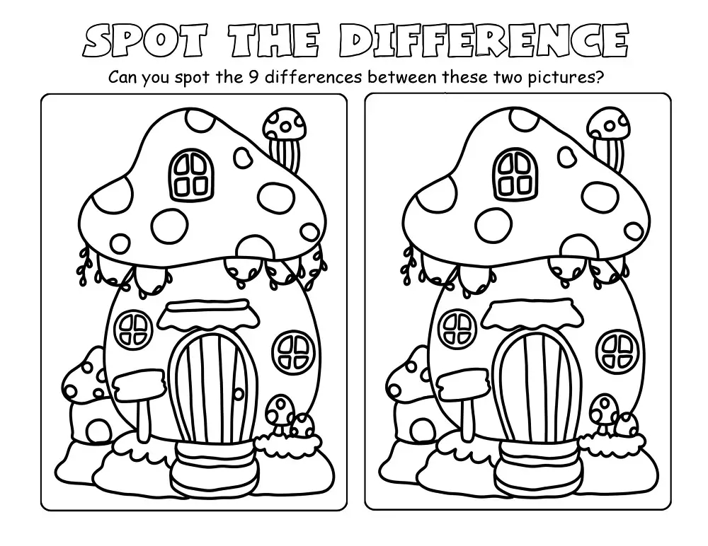 spot difference worksheet