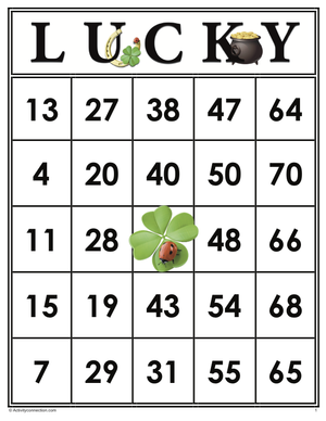 35 LUCKY Bingo Cards Free Bingo Cards Bingo Printable Bingo Cards