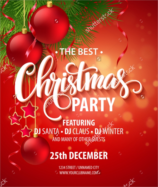 email template christmas party invitation