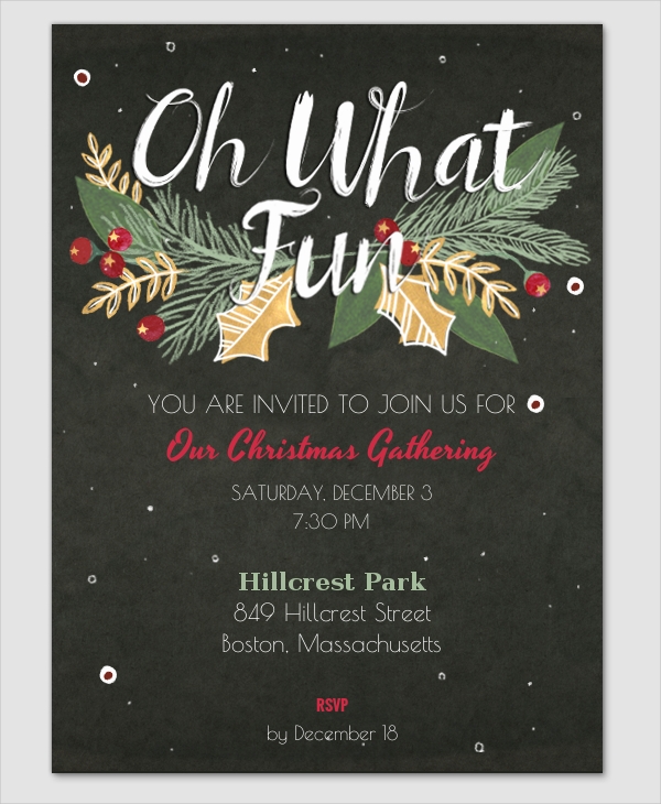 christmas party email invitation template