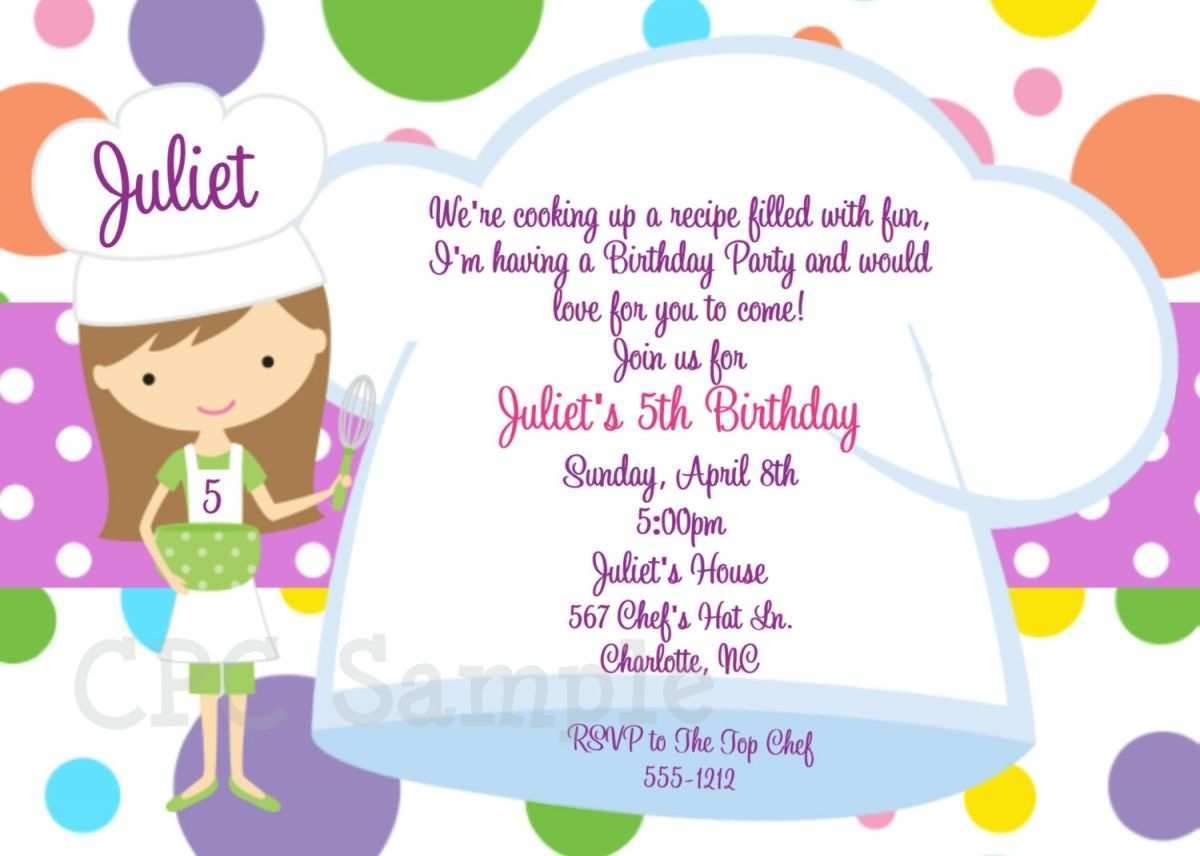 37 Creative Cooking Party Invitation Template Free Maker For Cooking