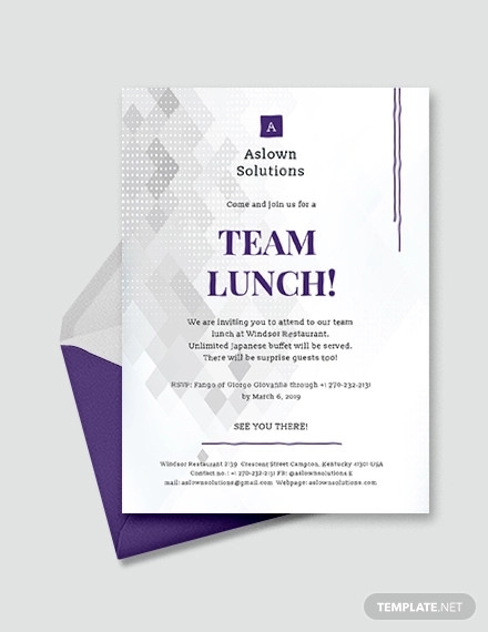 company lunch invitation template