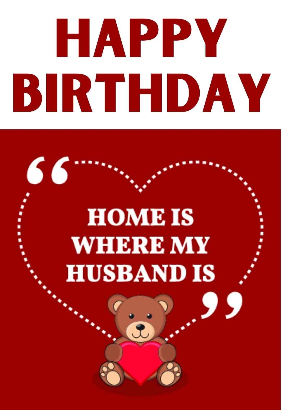 printable husband birthday card
