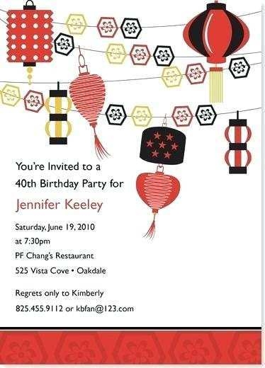 39 Standard Chinese Birthday Invitation Template With Stunning Design 