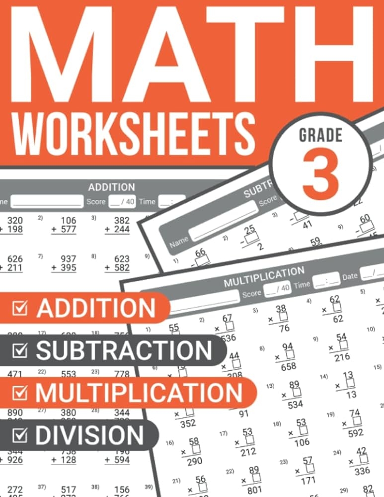 3rd grade math worksheets addition and subtraction