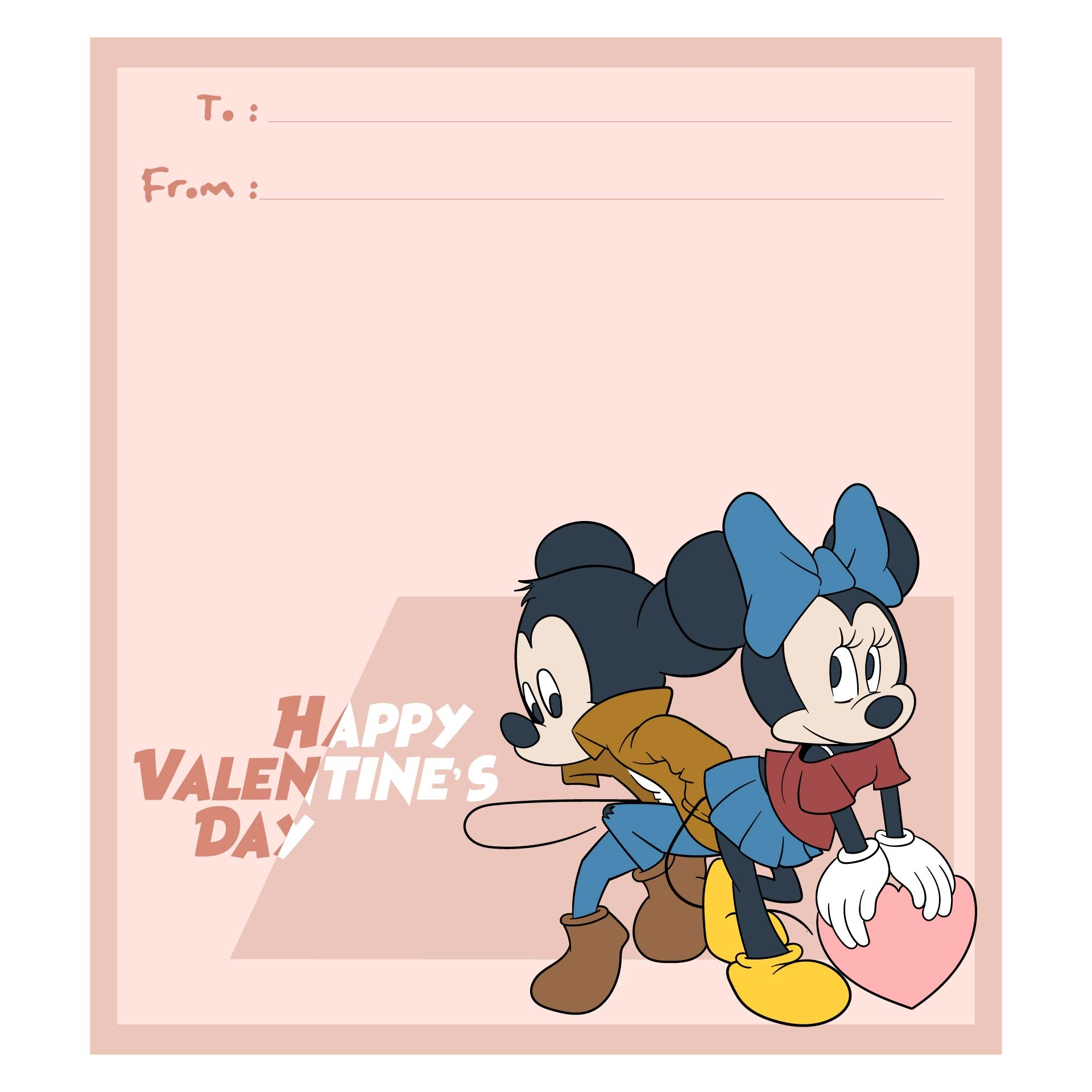 4 Best Images Of Mickey Mouse Printable Valentine Cards Mickey Mouse 