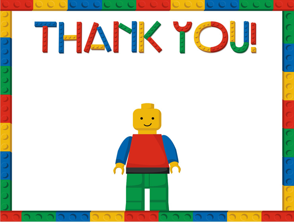printable lego thank you cards