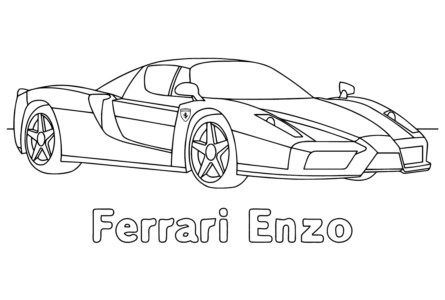 Ferrari Coloring Page