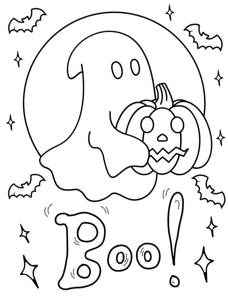 halloween free color pages