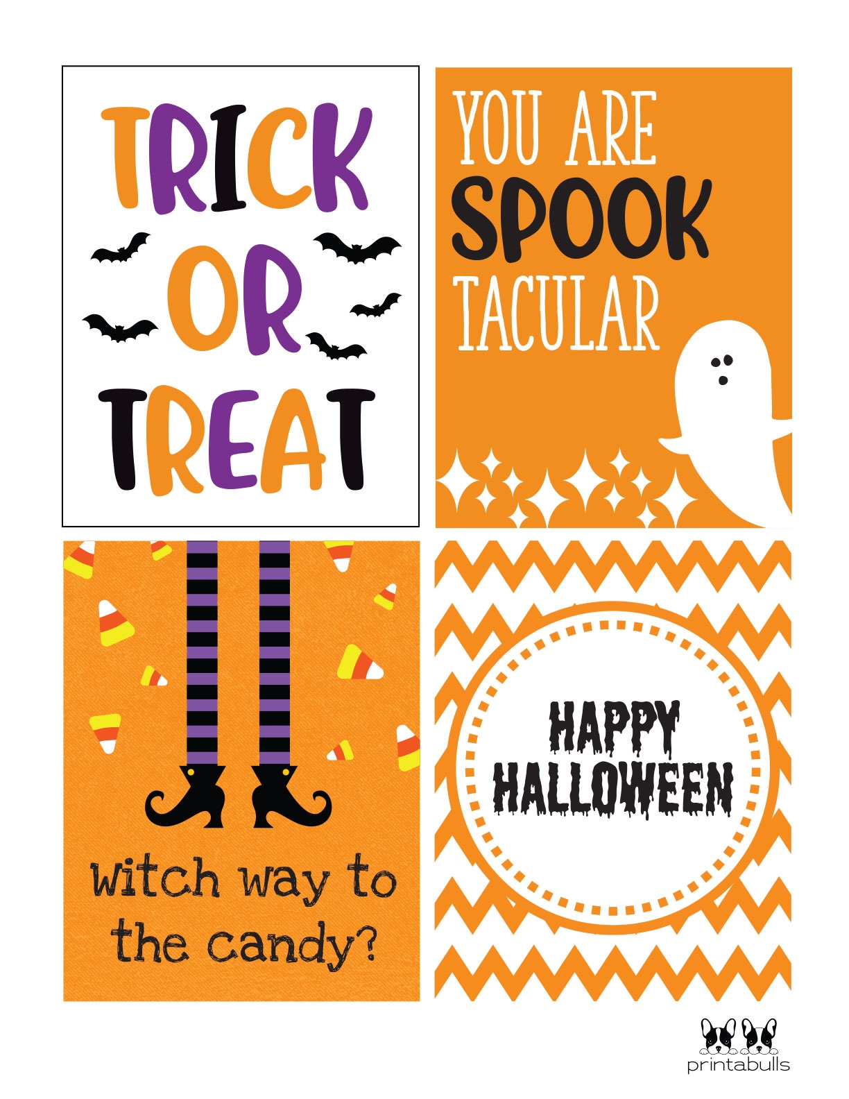 printable halloween cards black and white