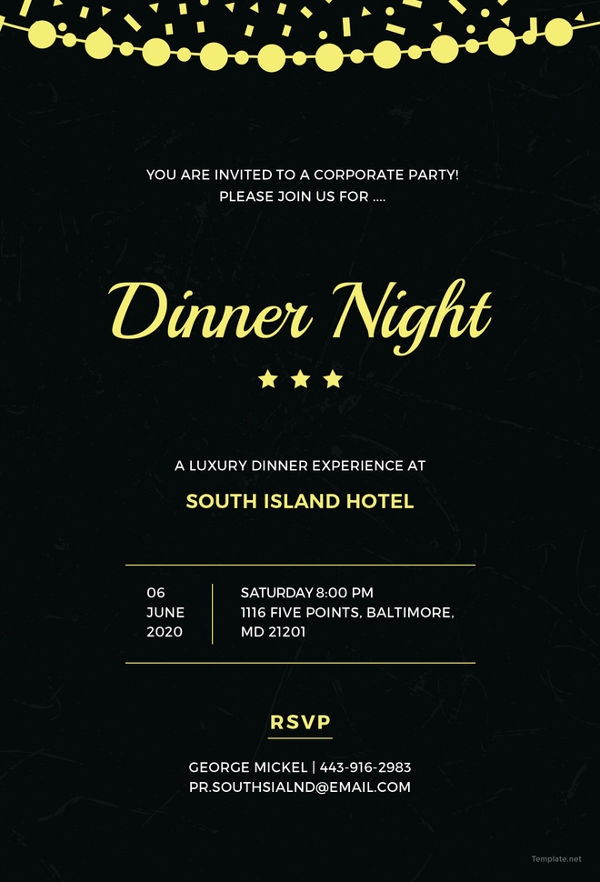 email template for invitation to event
