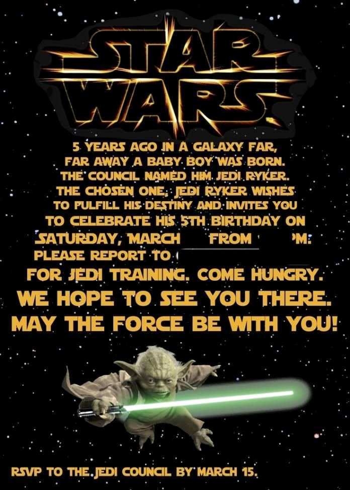 47 Free Printable Star Wars Birthday Invitation Template Maker For Star