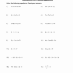 47 Solve Two Step Equations Worksheet Chessmuseum Template Library