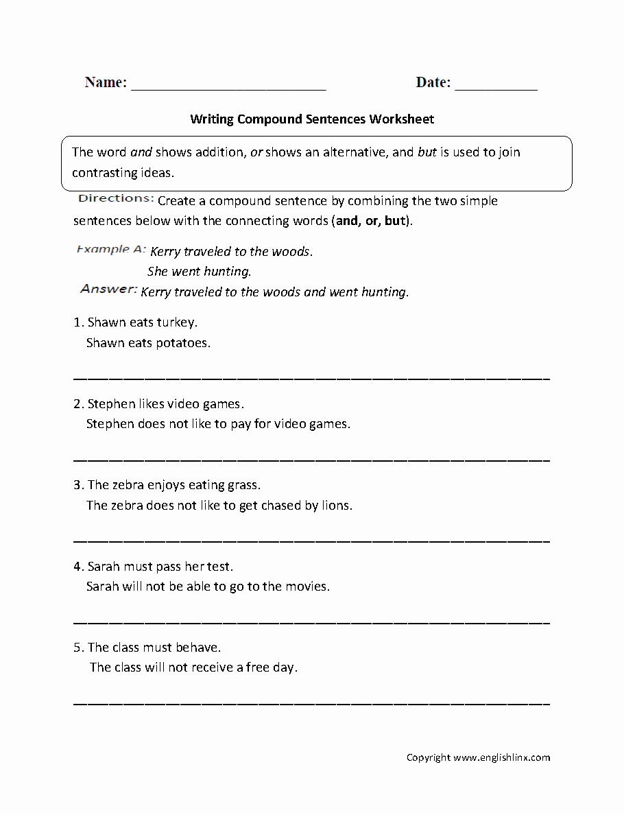 49 Compound Complex Sentences Worksheet Chessmuseum Template Library