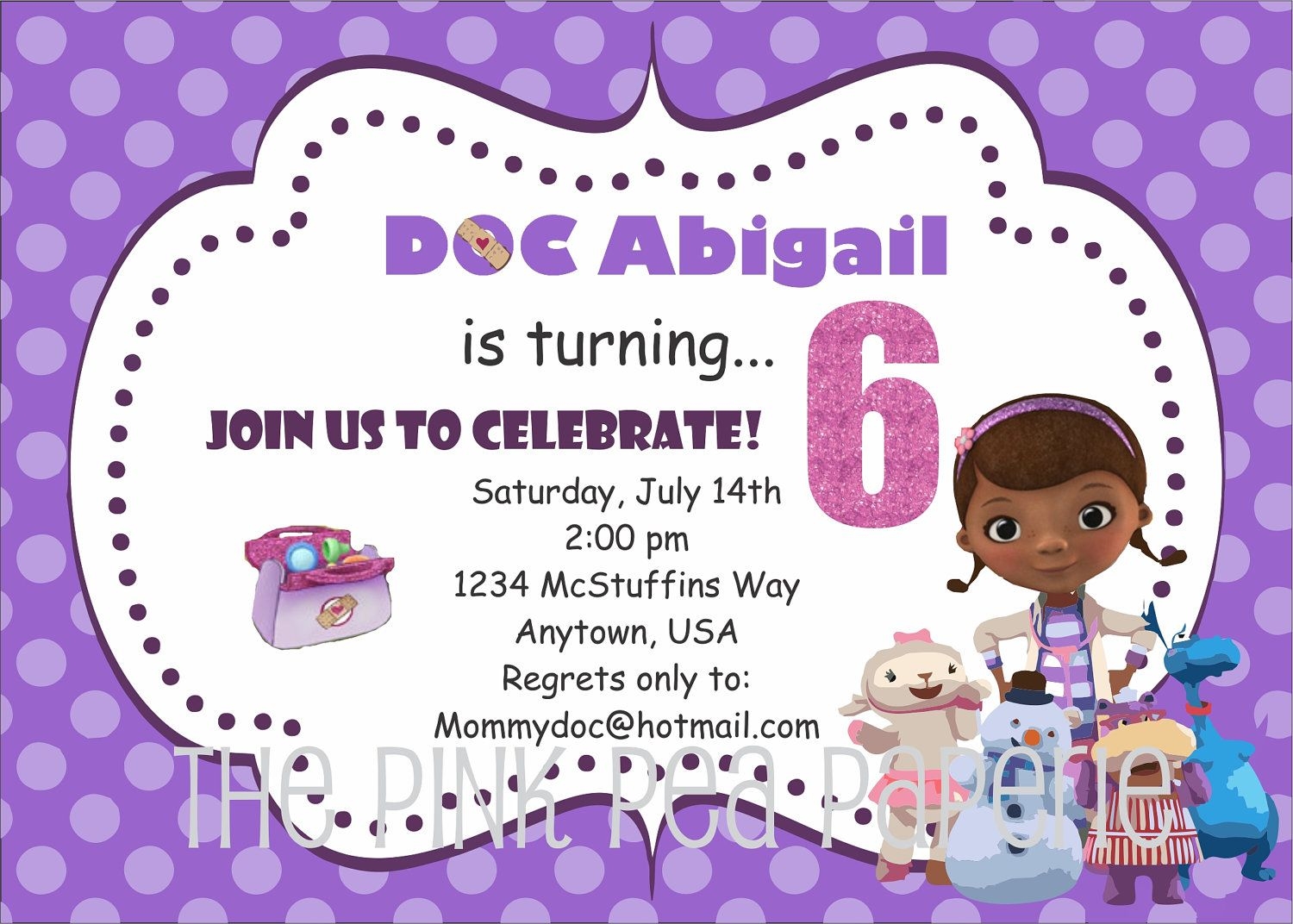 49 Doc Mcstuffins Birthday Invitation Wording Pics Best Free 