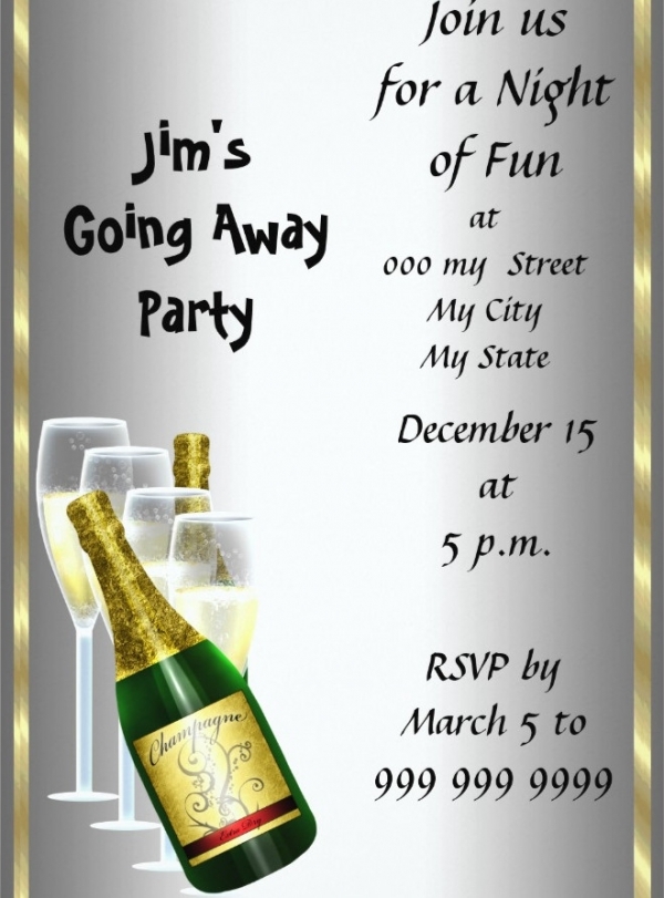 5 Farewell Drinks Invitation Design Templates PSD AI