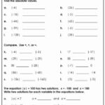 50 Absolute Value Worksheet Pdf