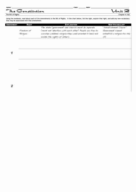 50 Bill Of Rights Worksheet Pdf Chessmuseum Template Library