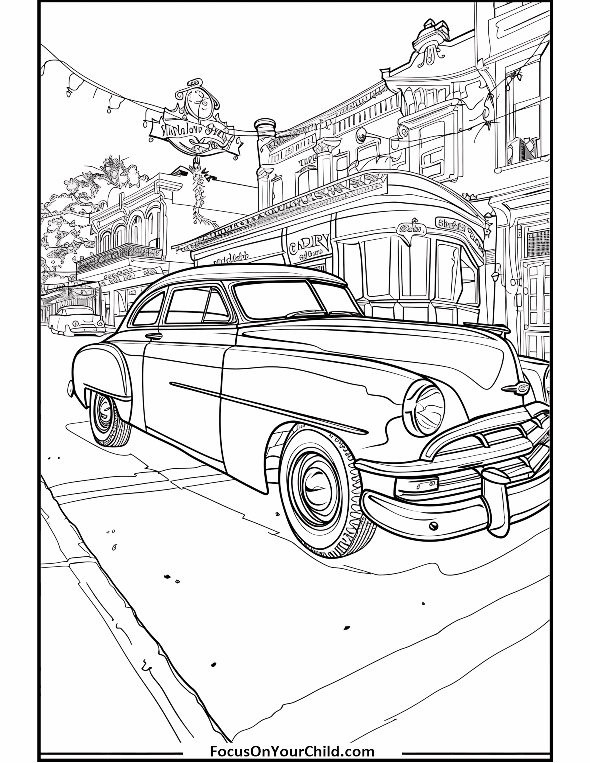 50 Classic Car Coloring Pages Free PDF Printables 