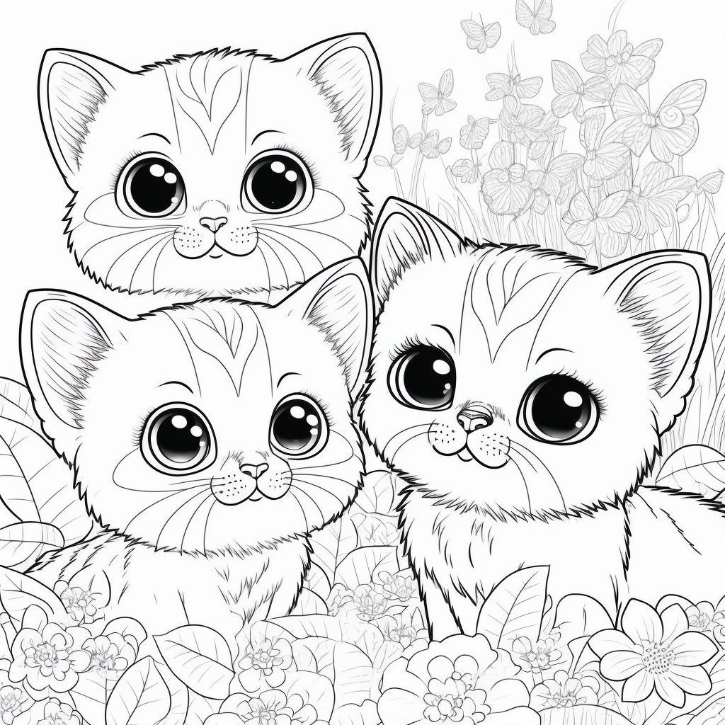 Cute Coloring Pages Of Cats