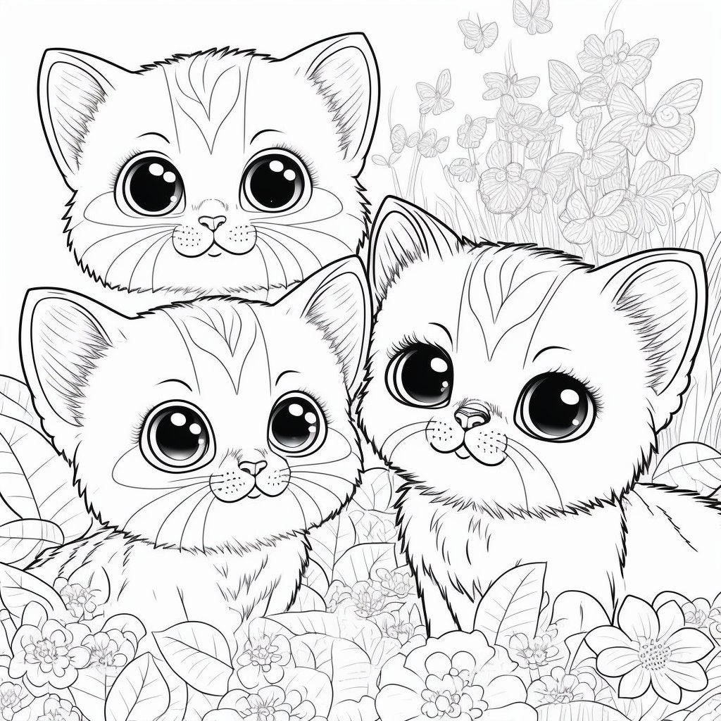 Coloring Pages Of Cute Cats