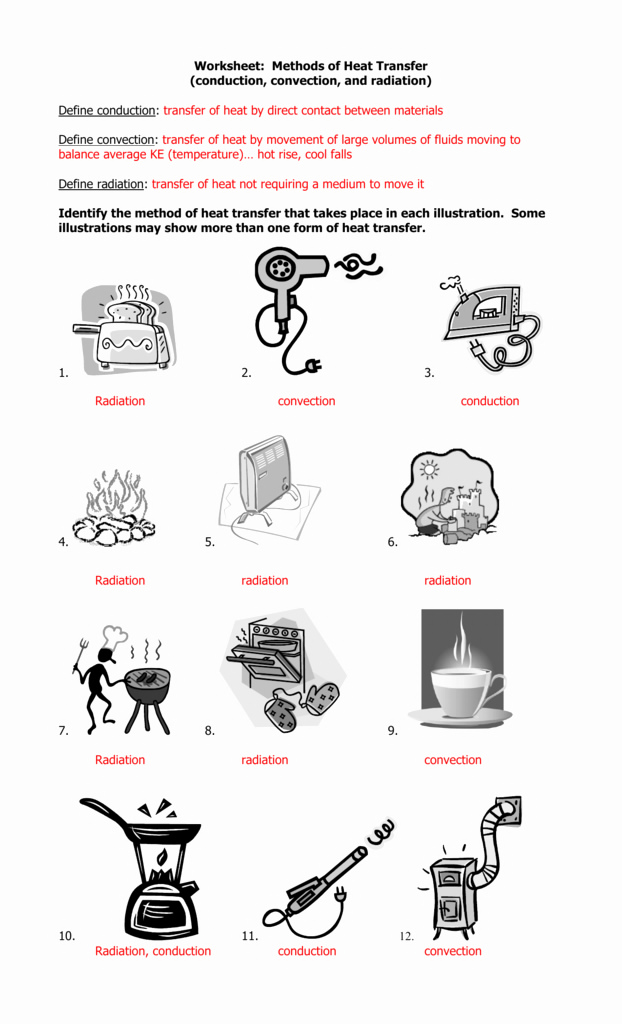 50 Conduction Convection Radiation Worksheet Chessmuseum Template Library