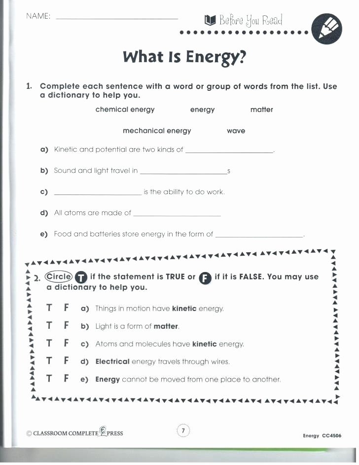 conservation of energy worksheet