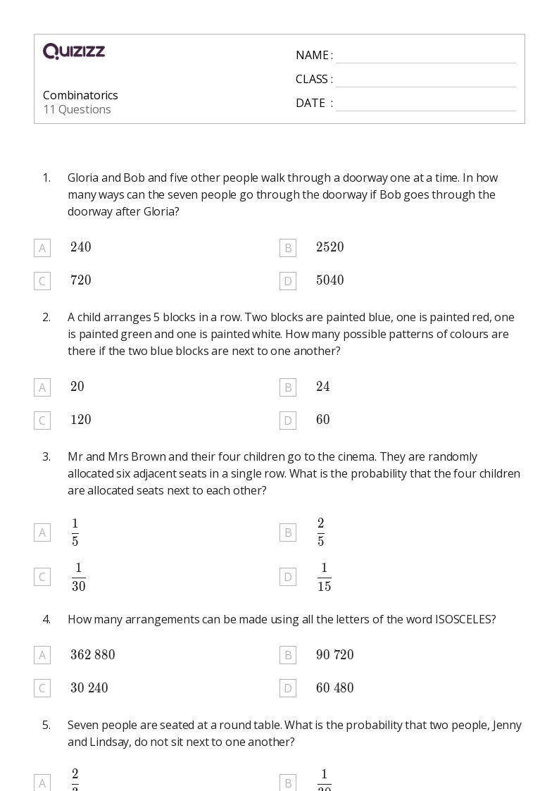 12th grade worksheets