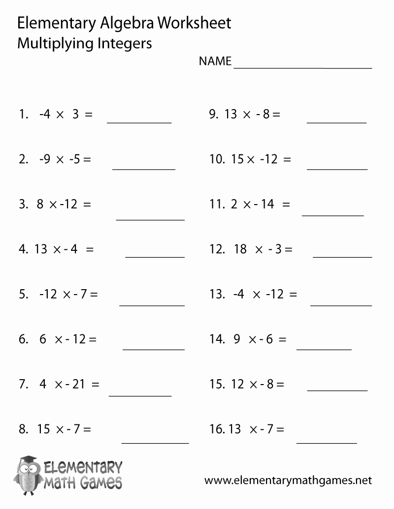 worksheet multiplication