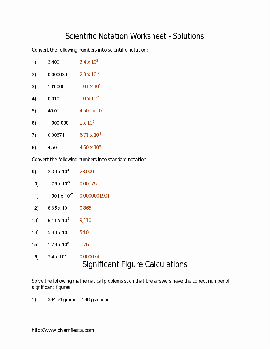 50 Significant Figures Practice Worksheet