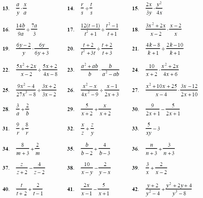 worksheet simplifying rational expressions