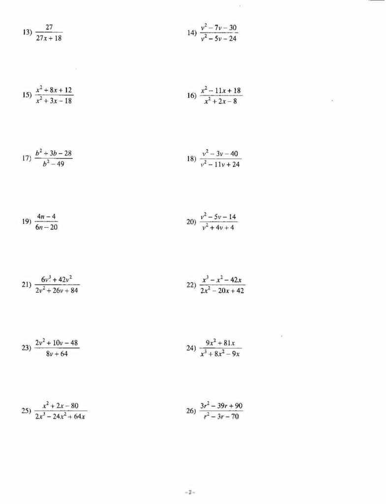 50 Simplifying Rational Expressions Worksheet Chessmuseum Template