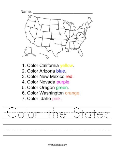 50 States Worksheets Research And Fill in the Blanks Worksheets Library