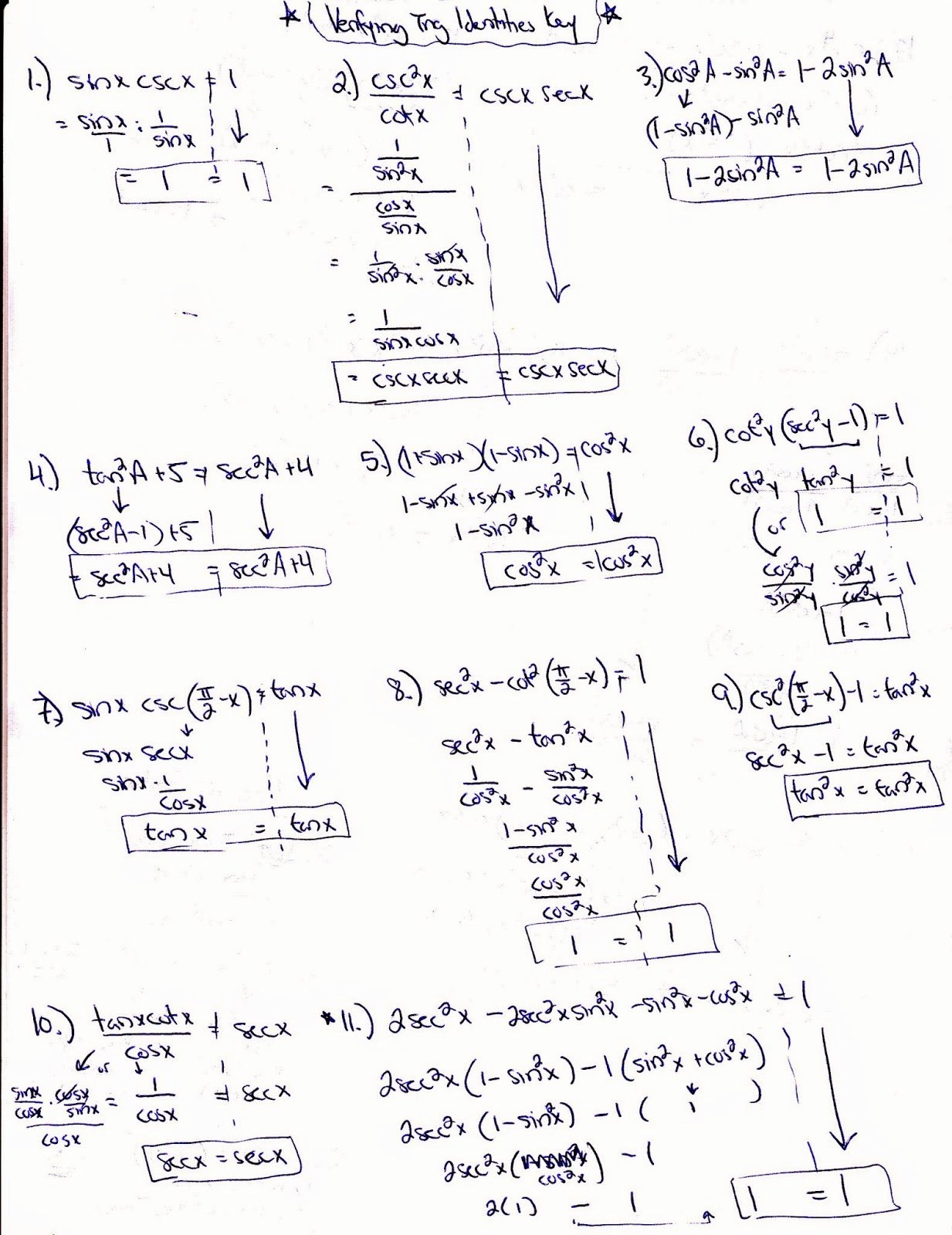 50 Verifying Trig Identities Worksheet Chessmuseum Template Library