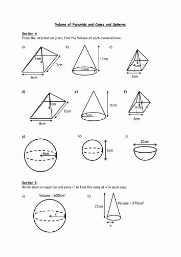 50 Volume Of Sphere Worksheet