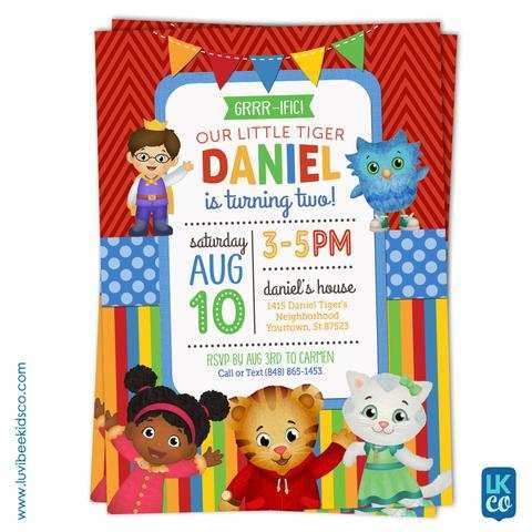 51 Blank Daniel Tiger Birthday Invitation Template For Free By Daniel