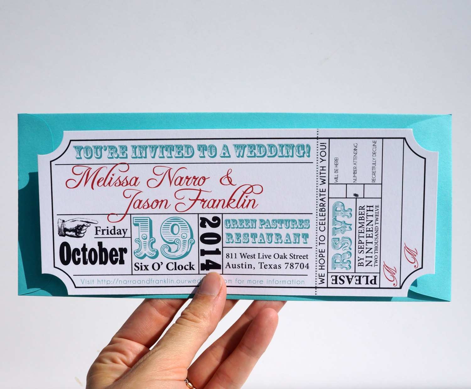 concert ticket wedding invitation template free