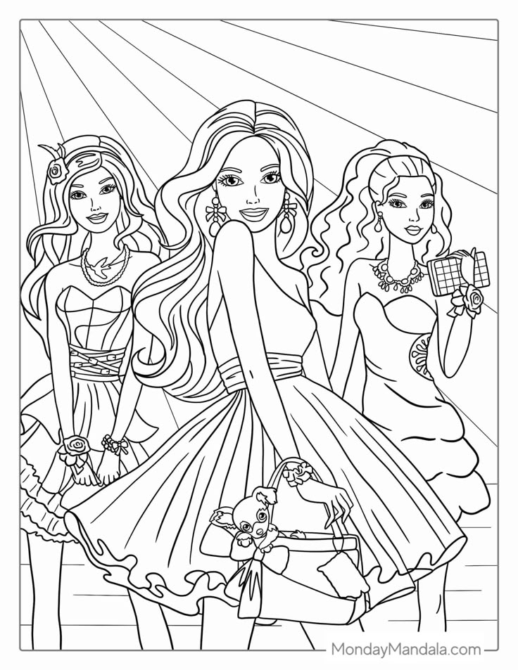 Barbie Color Page