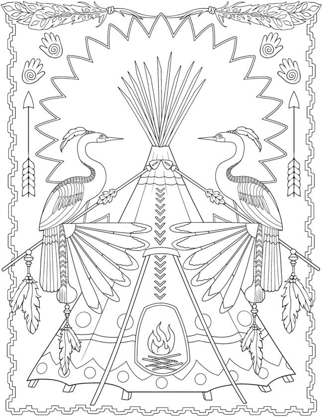  6 Free Native American Indian Coloring Pages Terbaru 2021
