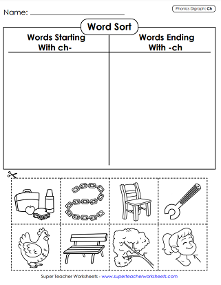 7 CH Worksheets For Digraph Learning Literacy Learn Worksheets Library