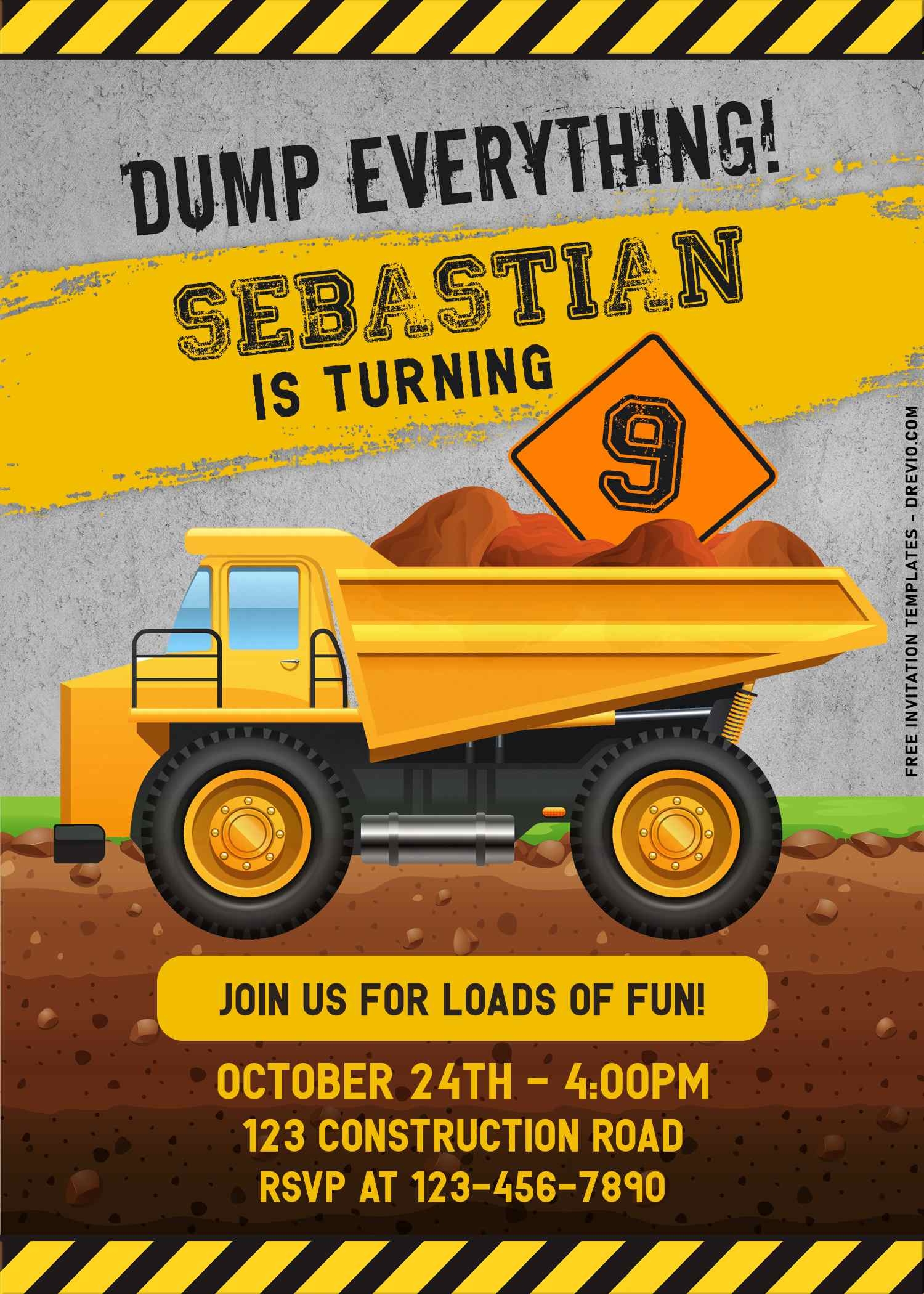 7 Construction Birthday Invitation Templates Download Hundreds FREE 