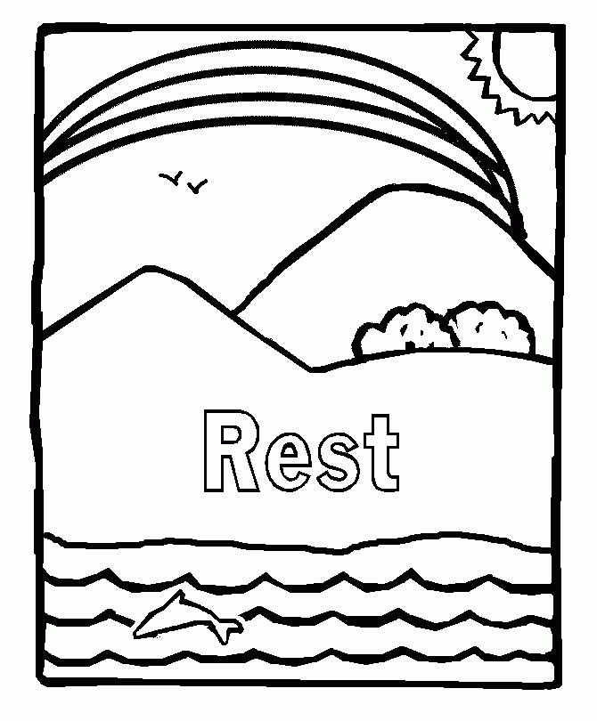 7 Days Of Creation Coloring Pages Coloring Home