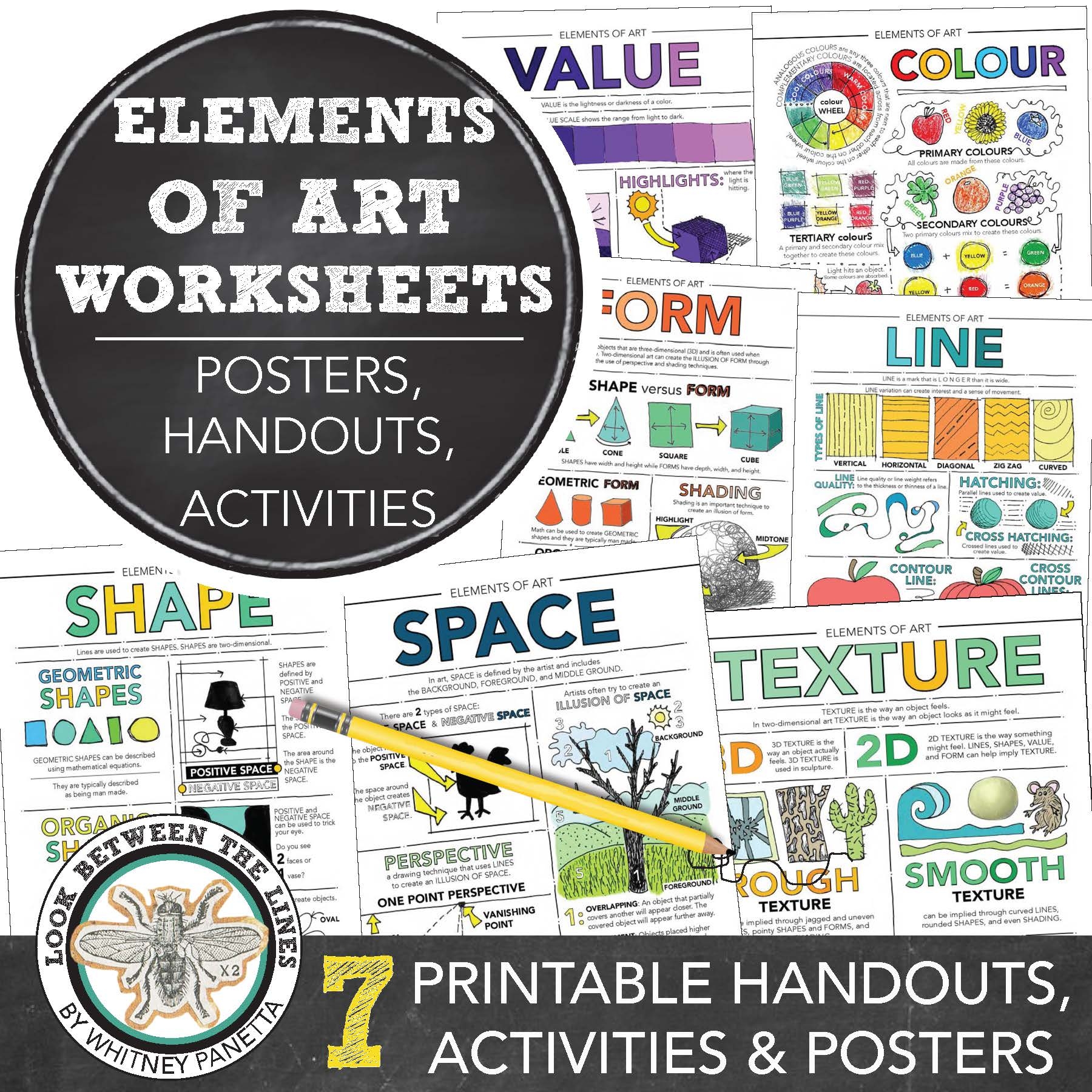7 Elements Of Art Worksheets Activities And Printable Posters 