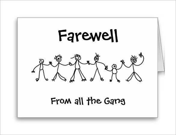 76 Creative Printable Leaving Card Template Formating For Printable 