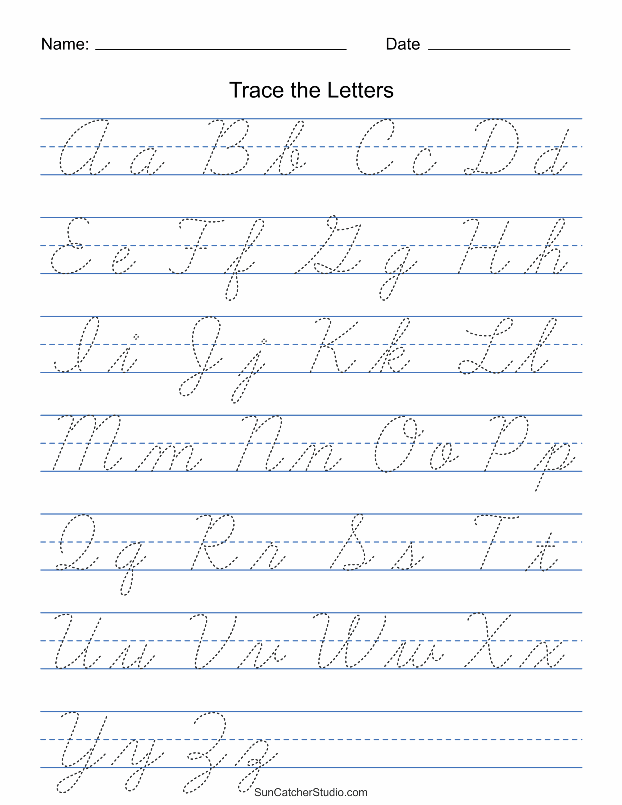 printable cursive worksheet