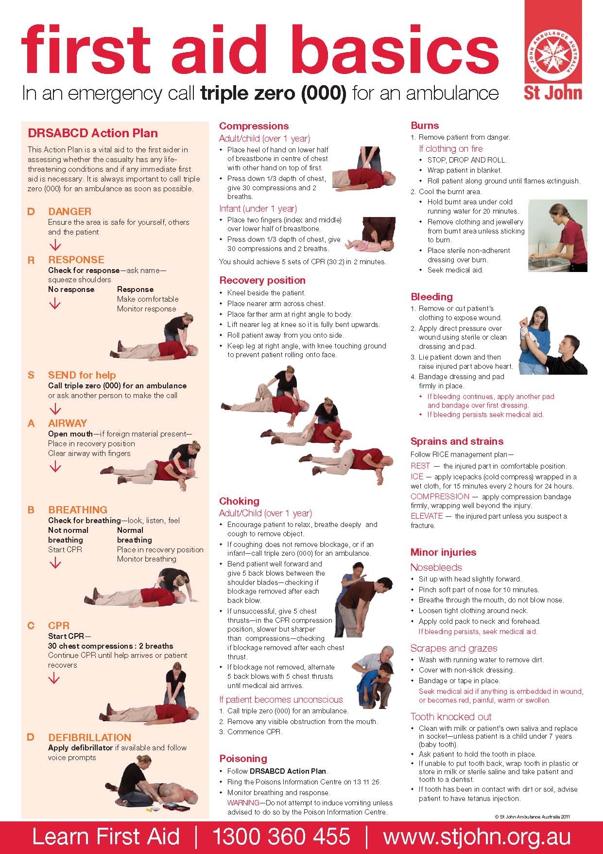 printable first aid instruction cards