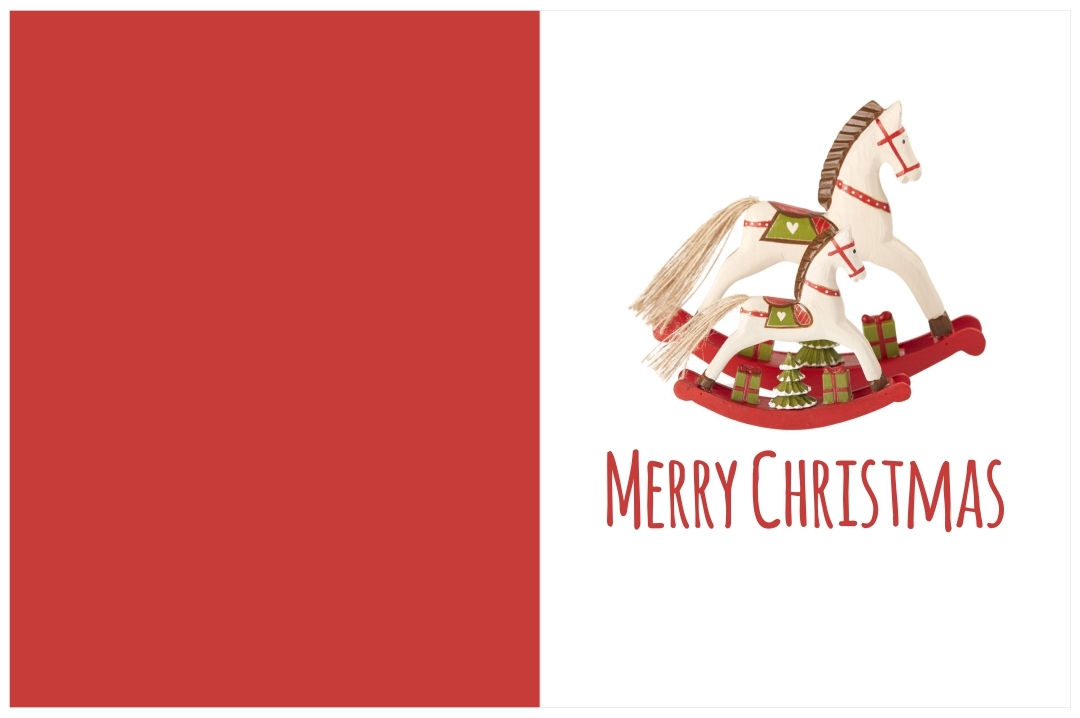 printable horse christmas cards