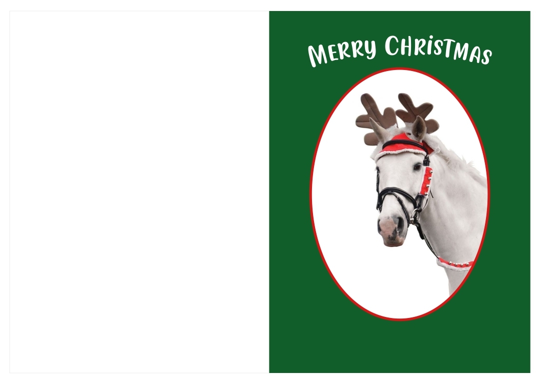 8 Best Printable Horse Christmas Cards PDF For Free At Printablee
