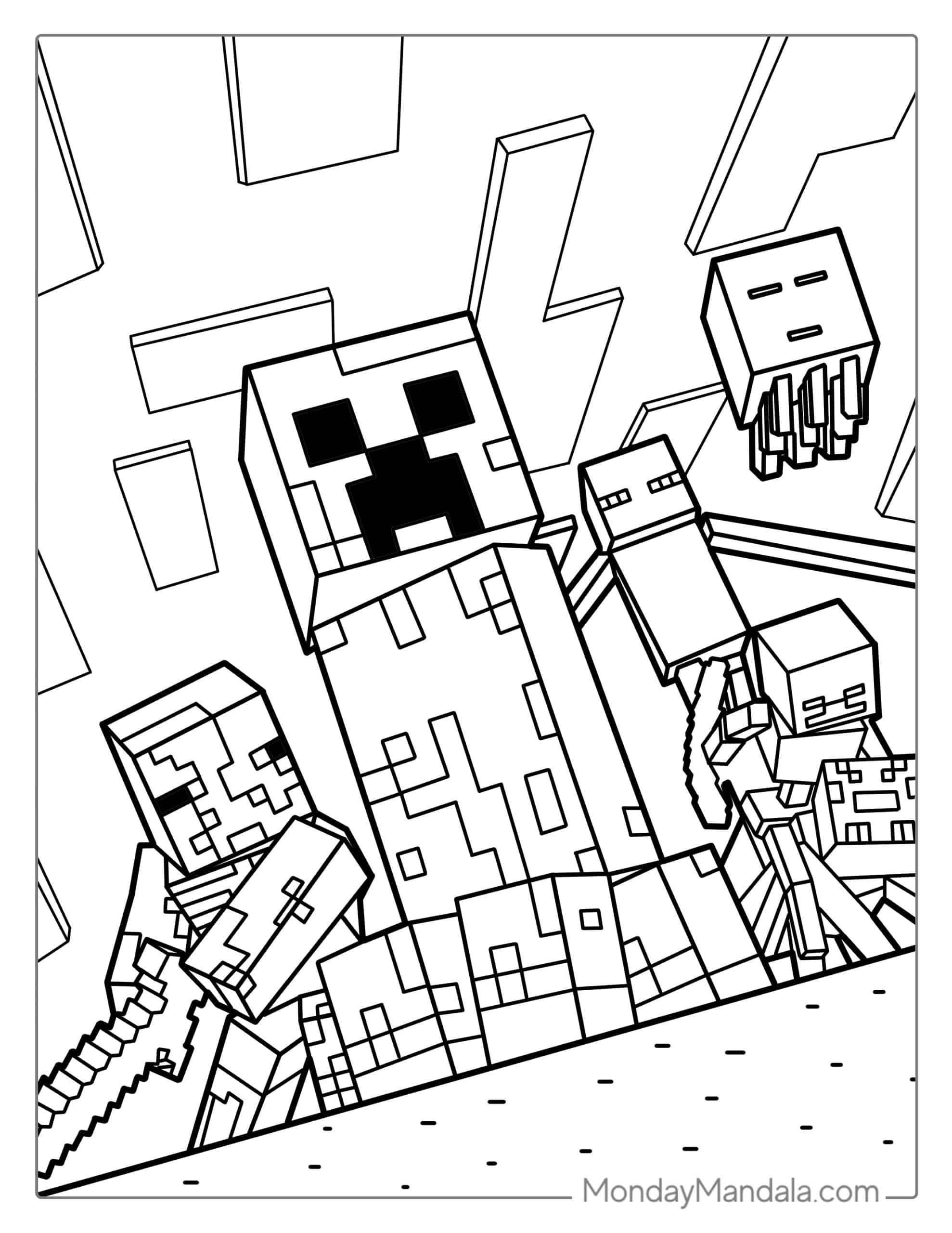 80 Minecraft Coloring Pages Free Pdf Printables Artofit