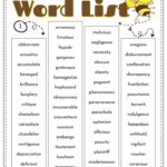 8th Grade Spelling Worksheets Grade Spelling Spelling Bee Words